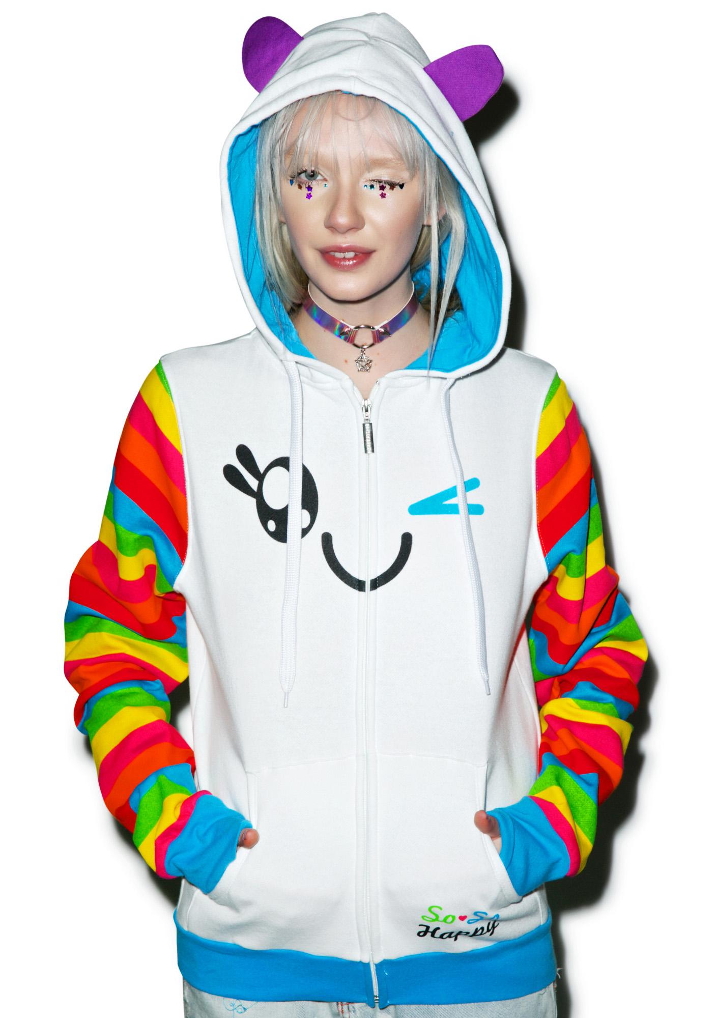 rainbow sleeve hoodie