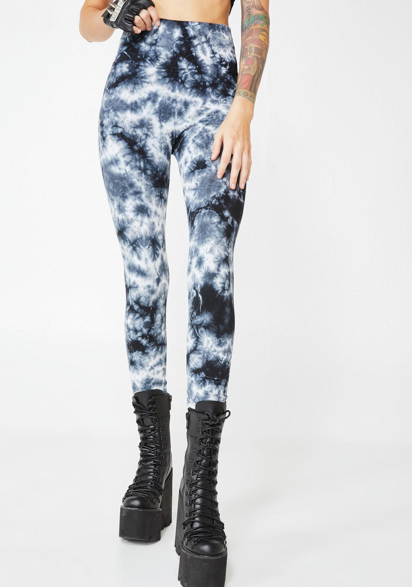 Acid Bleached Leggings Dolls Kill
