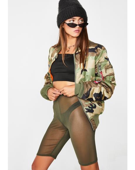 black sheer biker shorts