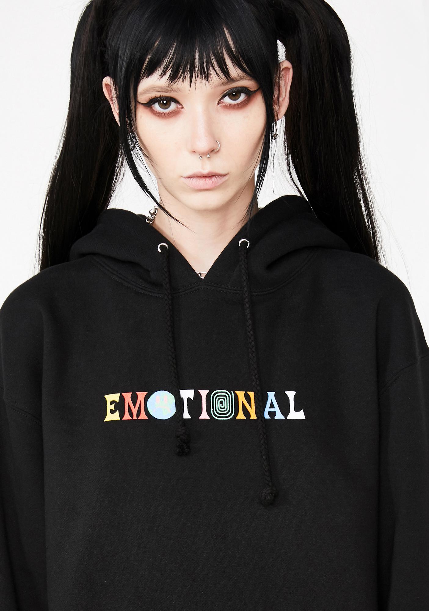 black emotional hoodie