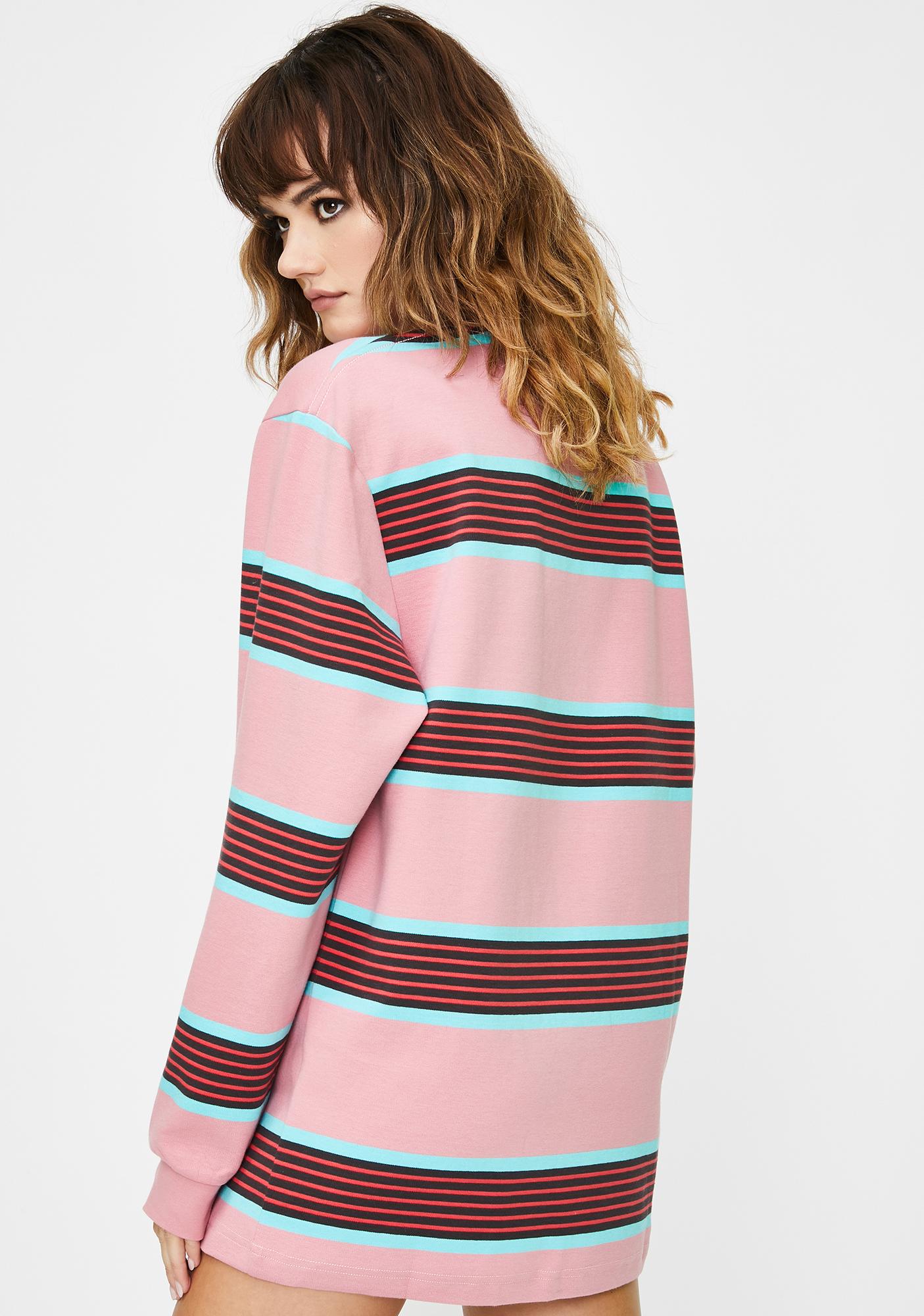 pleasures chainsmoker striped shirt