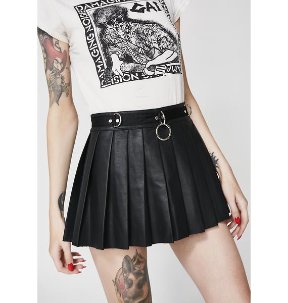 Current Mood Spade Pleated Mini Skirt | Dolls Kill