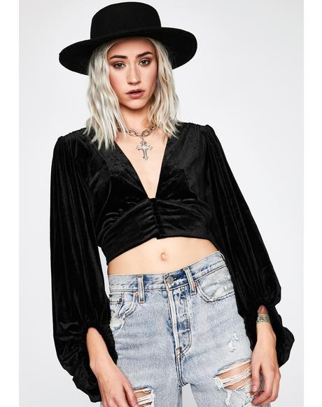 Nighttime Nonsense Velvet Top