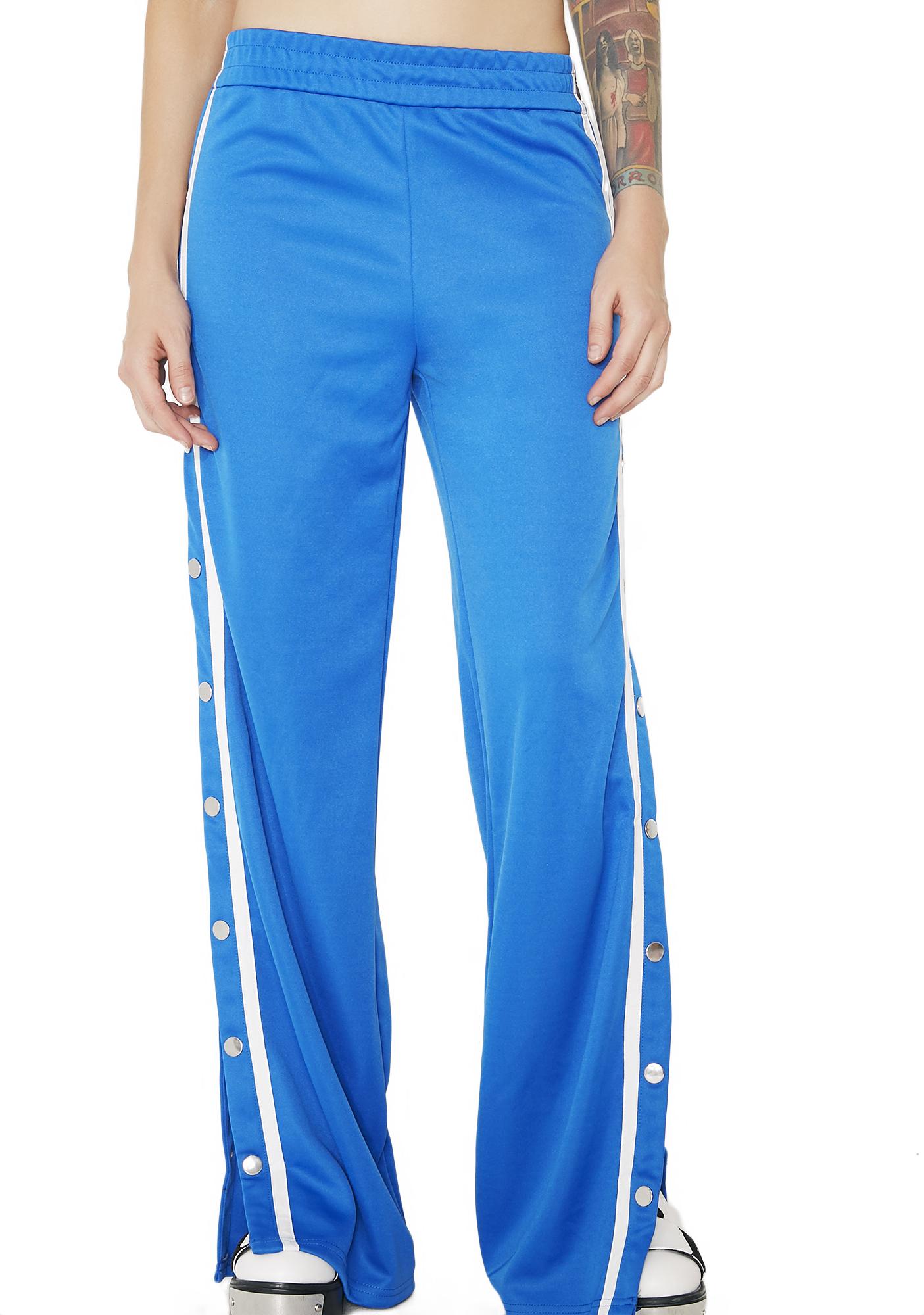 snap track pants womens