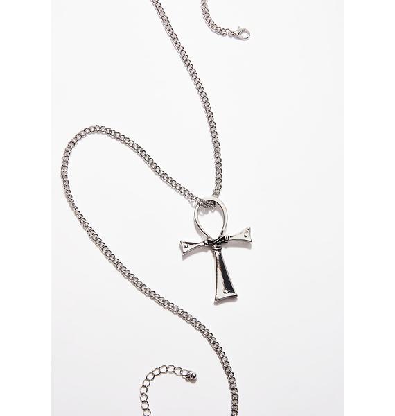 Silver Ankh Necklace | Dolls Kill