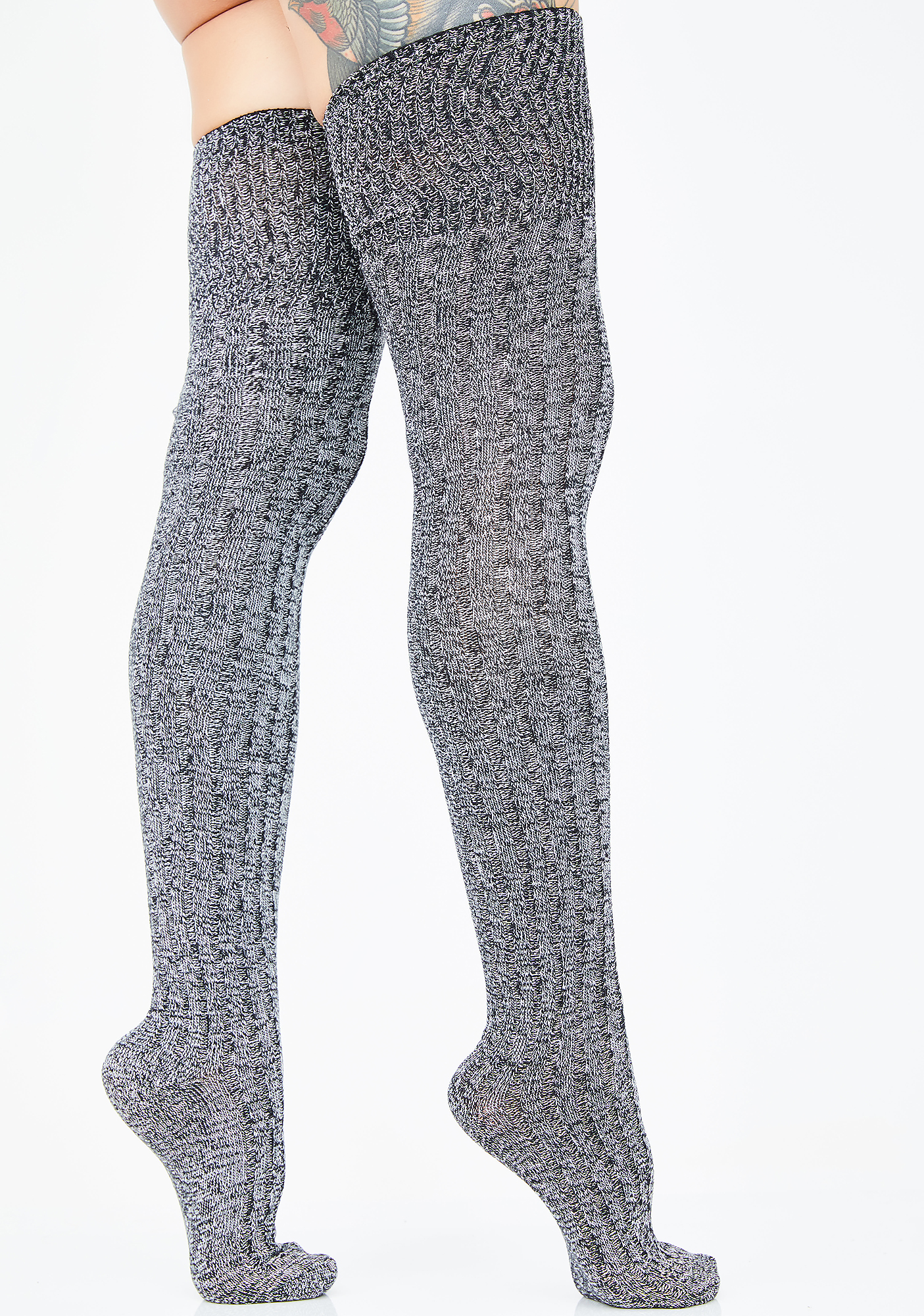 gray thigh highs