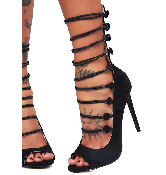 Strappy Peep Toe Heels Dolls Kill