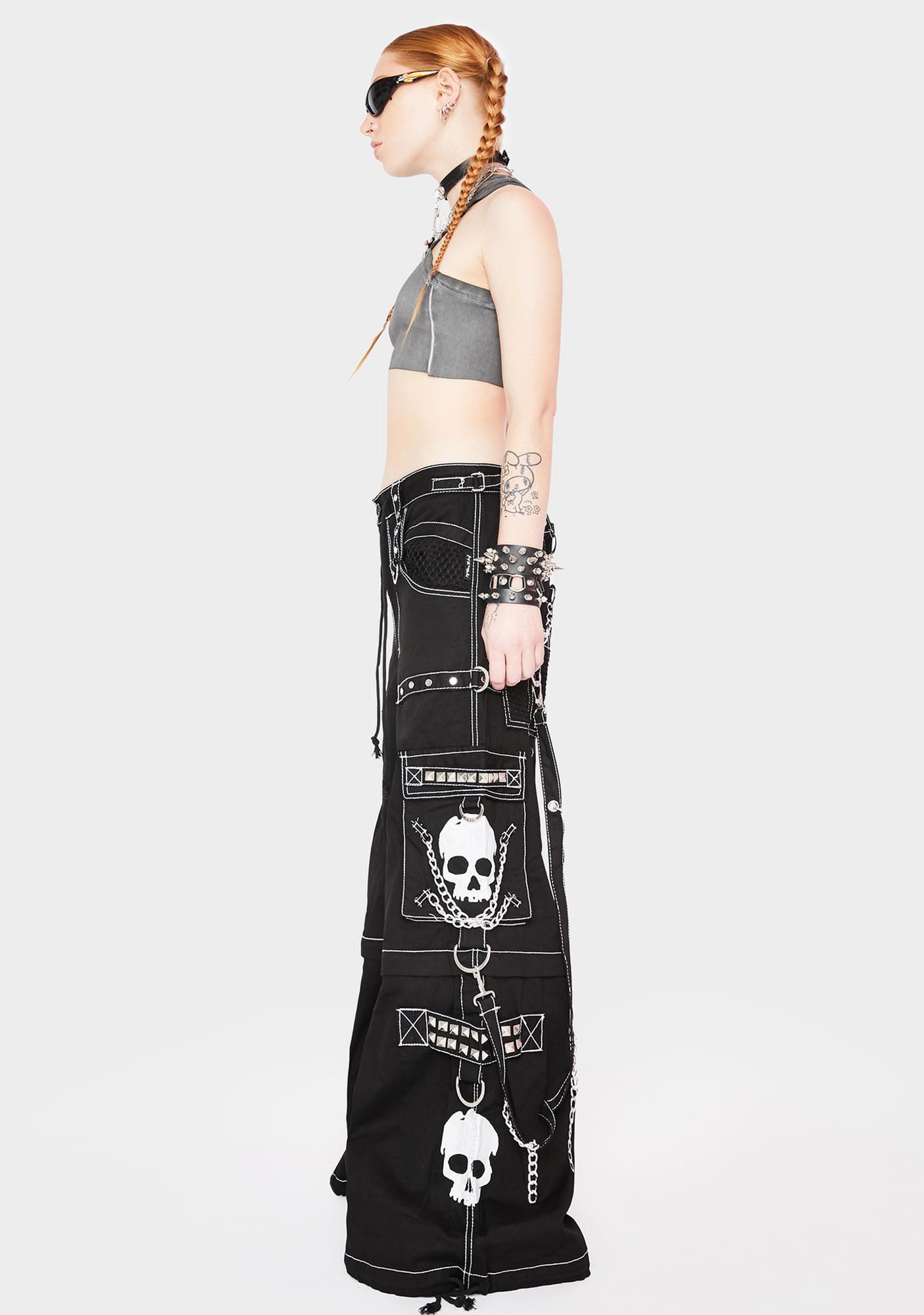 Tripp NYC White Super Skull Pants | Dolls Kill