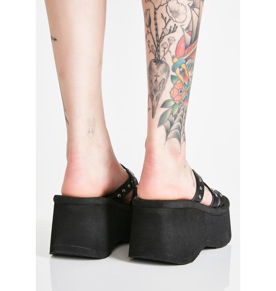 demonia goth beach platform sandals