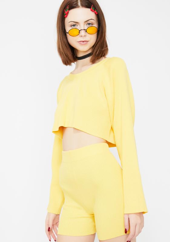 yellow sweater set