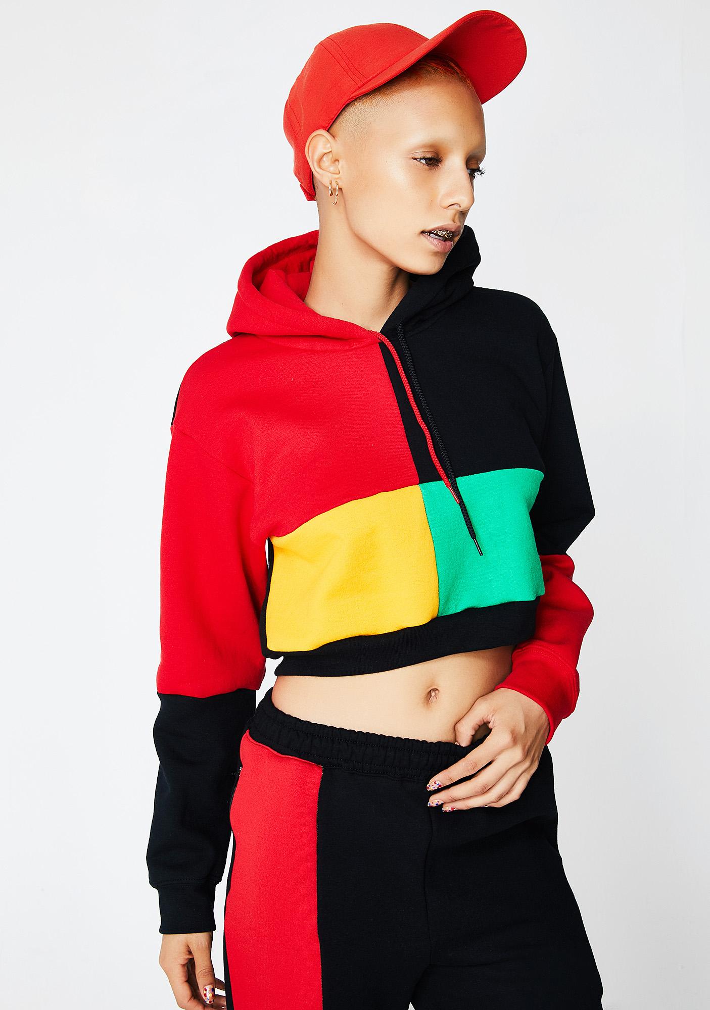 cross color hoodie