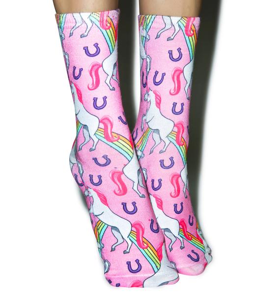 Lucky Unicorn Socks | Dolls Kill