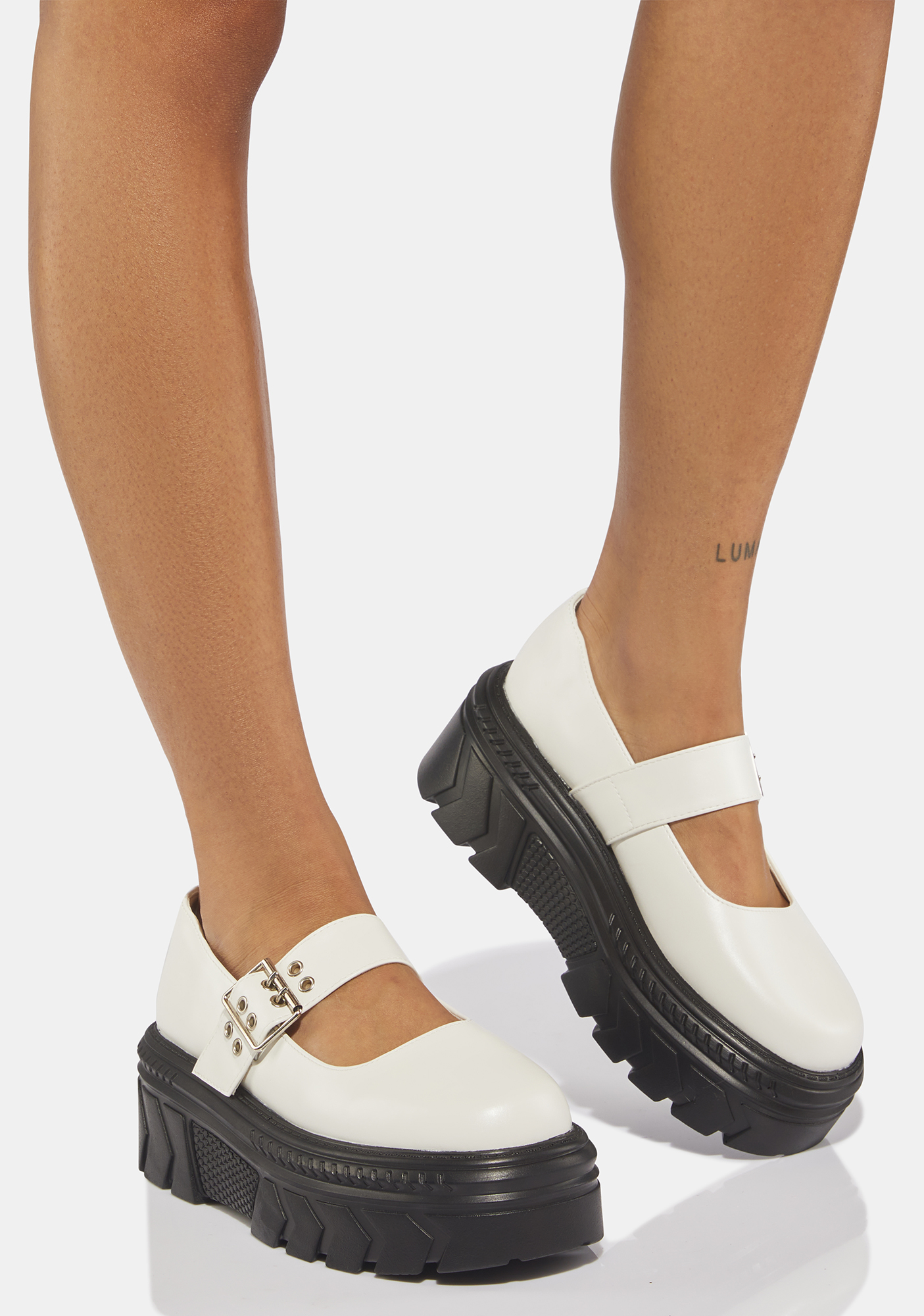 Koi Footwear Veritas Platform Mary Janes White Dolls Kill