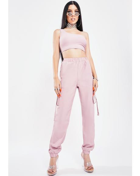 blush pink jogger set