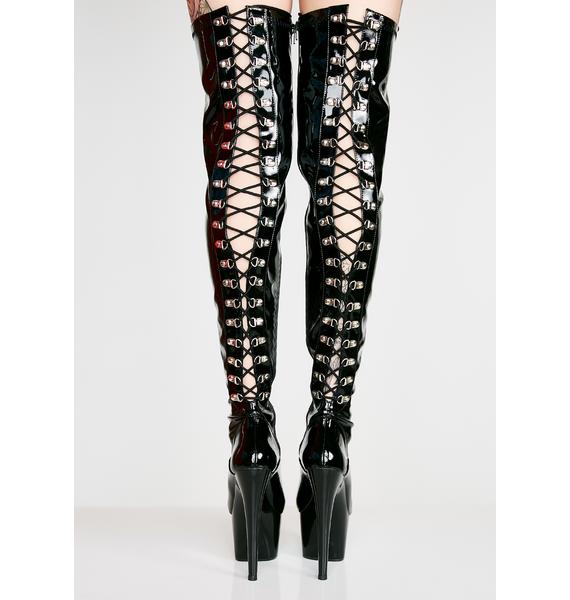 Pleaser XXX Rated Adore Thigh Highs | Dolls Kill