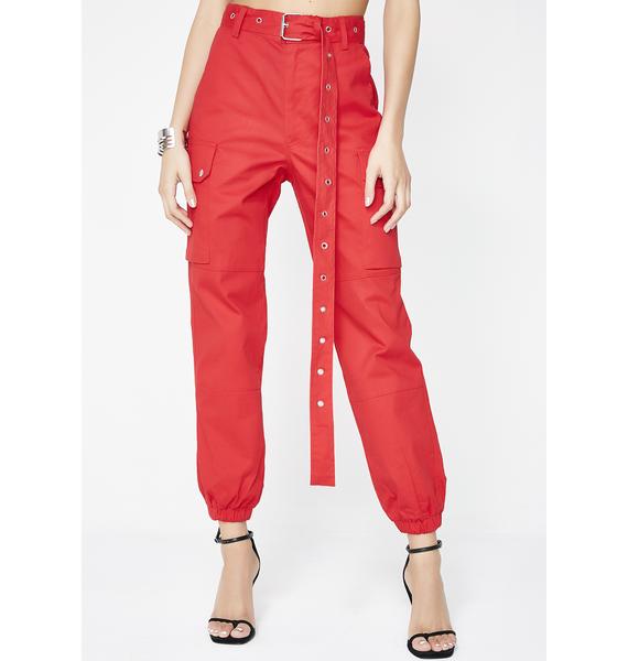 dark red cargo pants