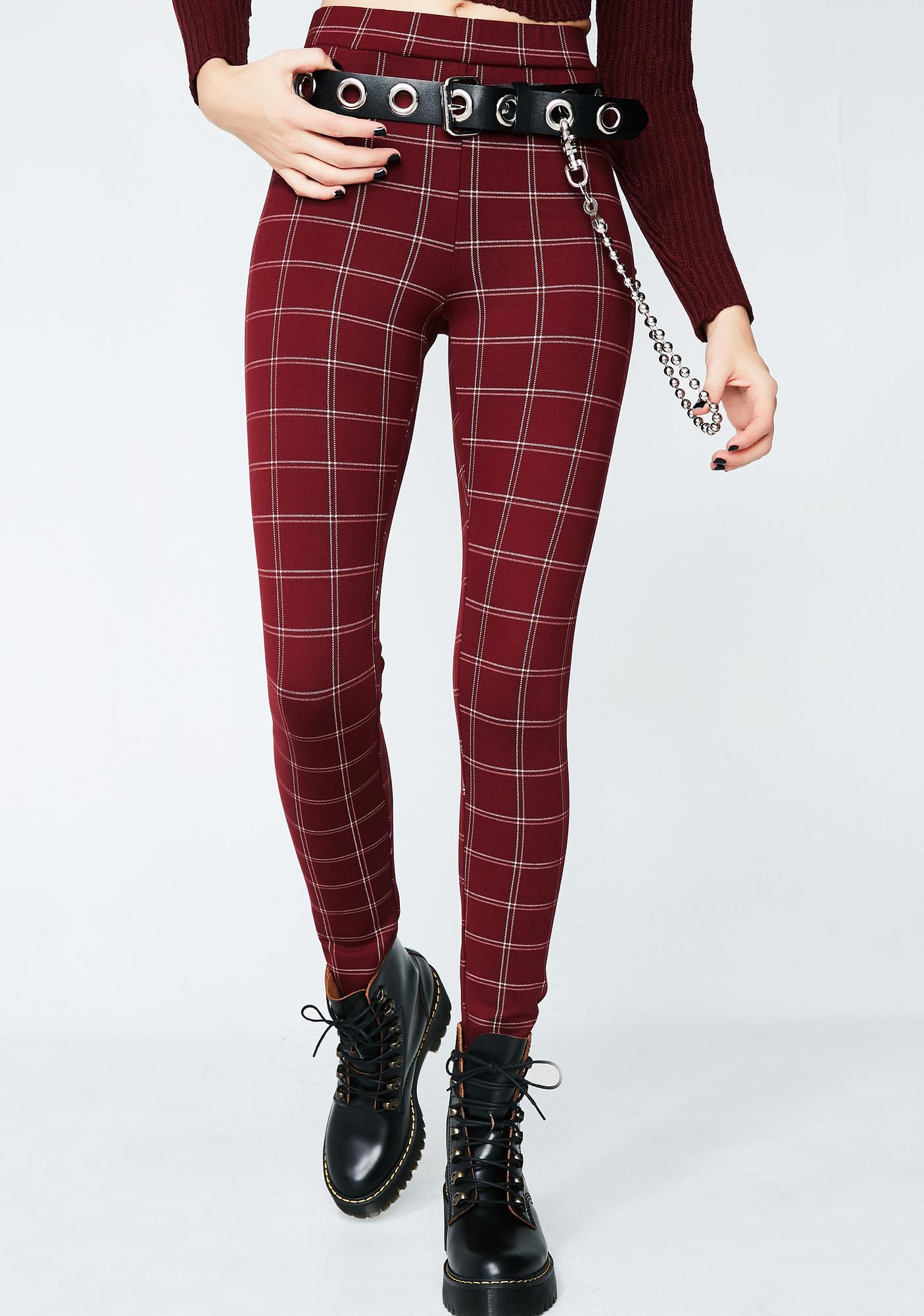 red plaid pants skinny