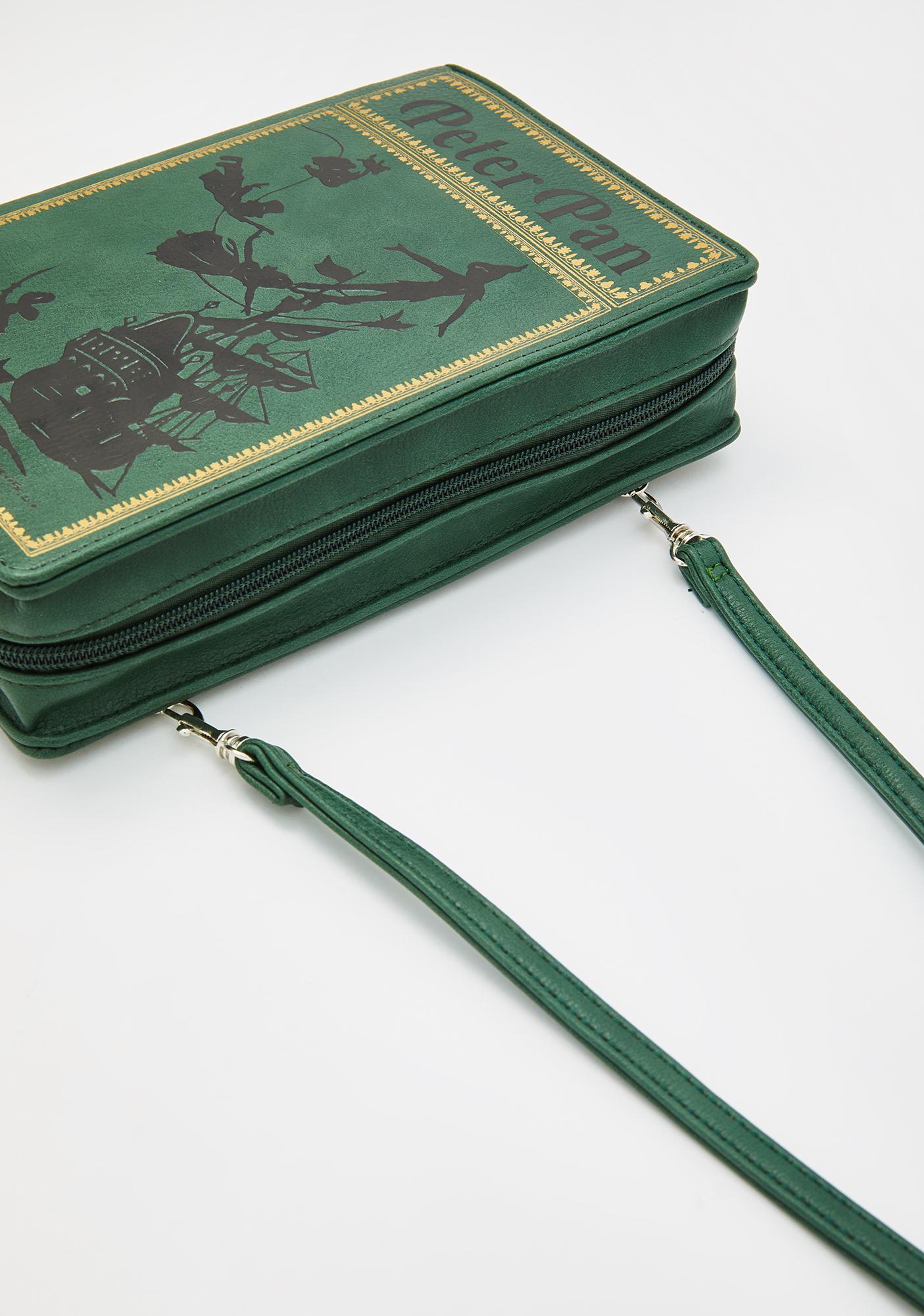 Peter Pan Book Crossbody Bag - Green | Dolls Kill