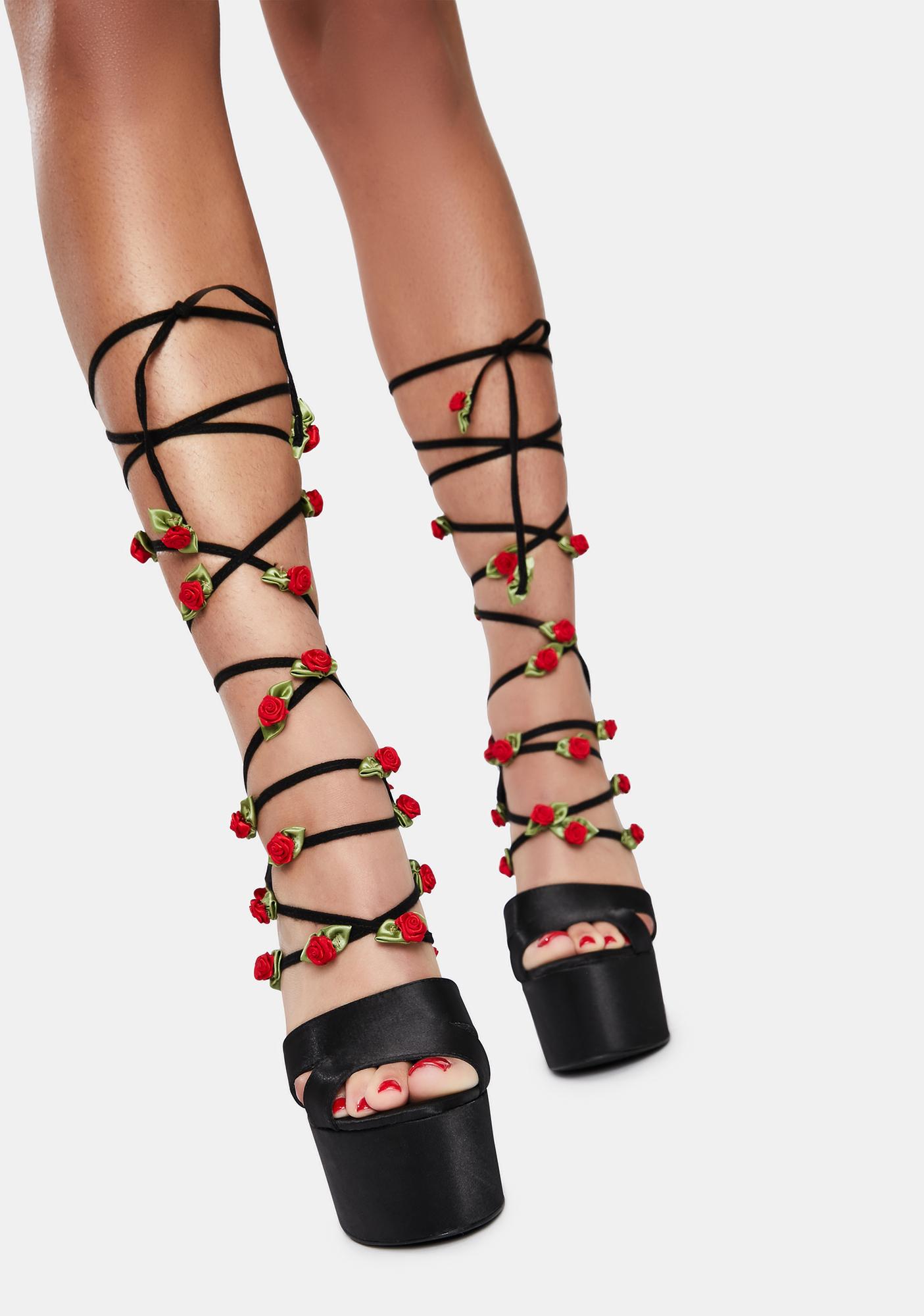 lace up platform heels