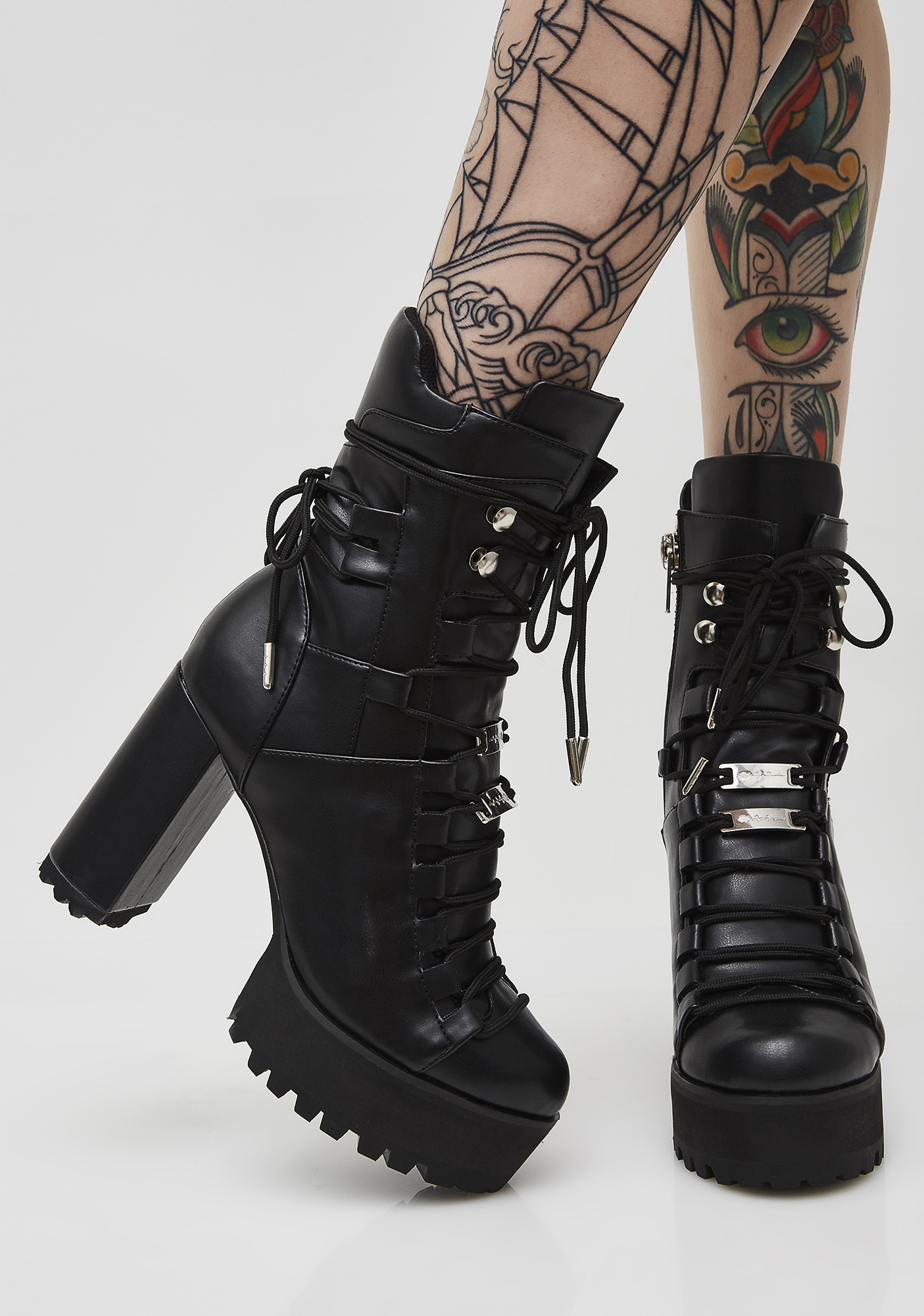 Poster Grl Last Standing LaceUp Boots Dolls Kill