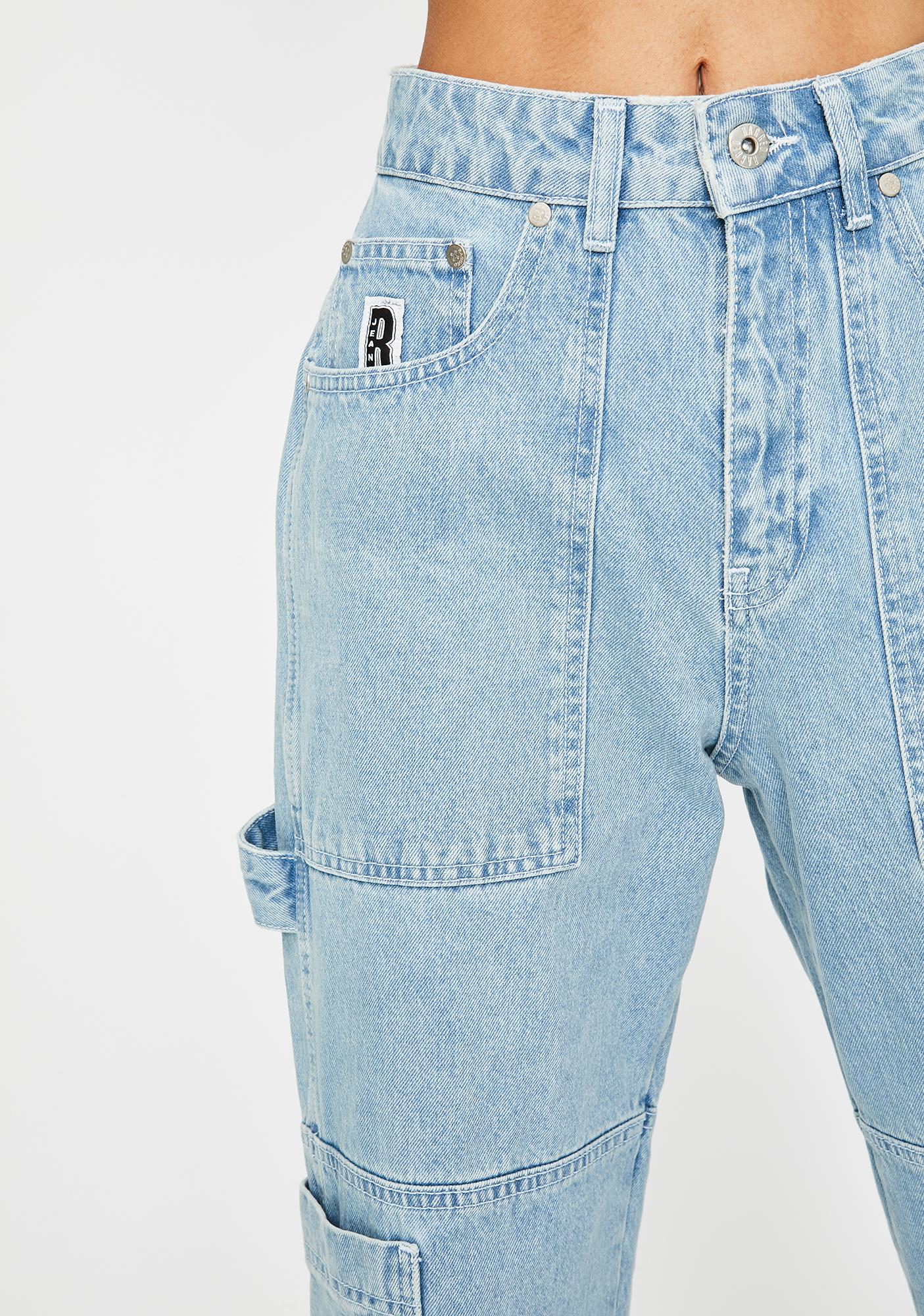 blue combat jeans