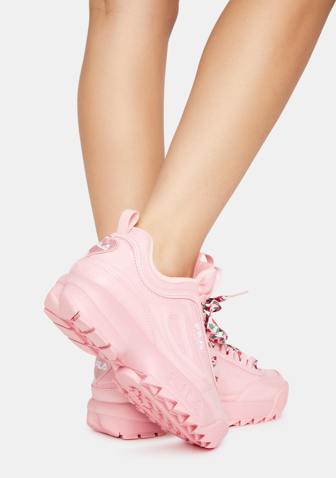 pink disruptor ii heart trainers