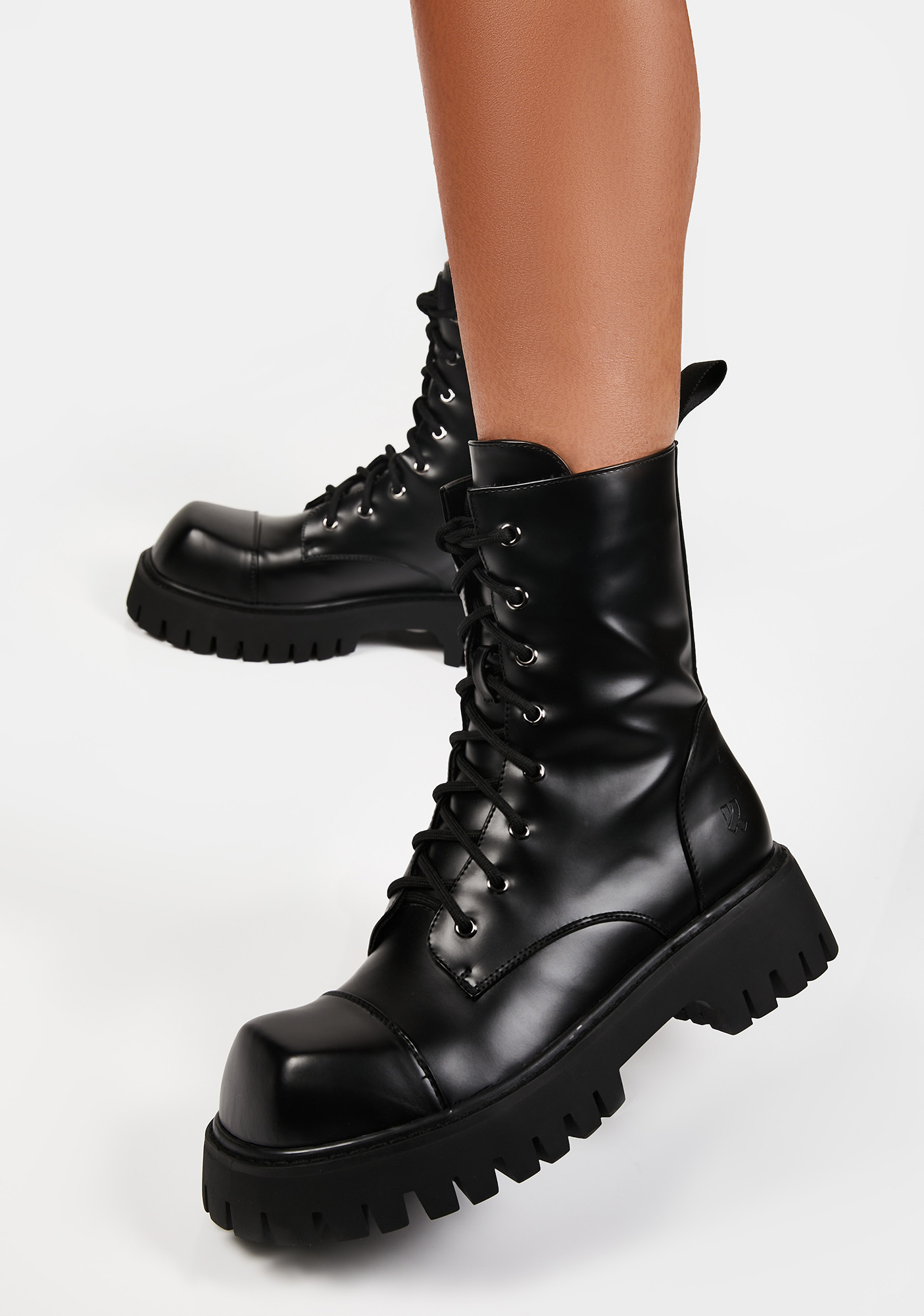 Koi Footwear Combat Lace Up Boots - Black | Dolls Kill
