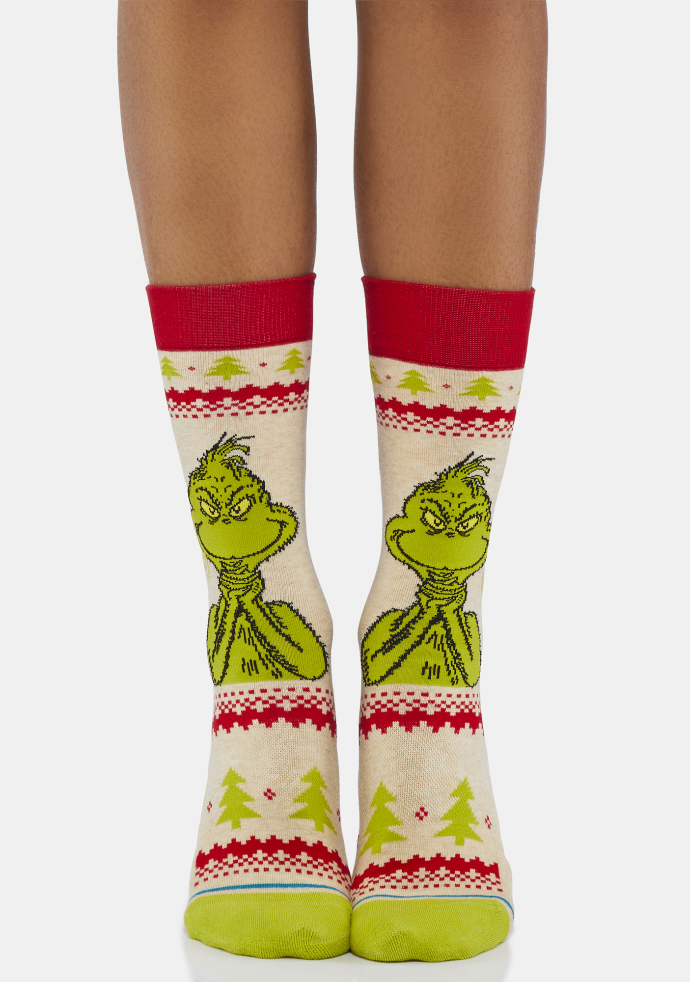 Stance Grinch Sweater Crew Socks Green Dolls Kill