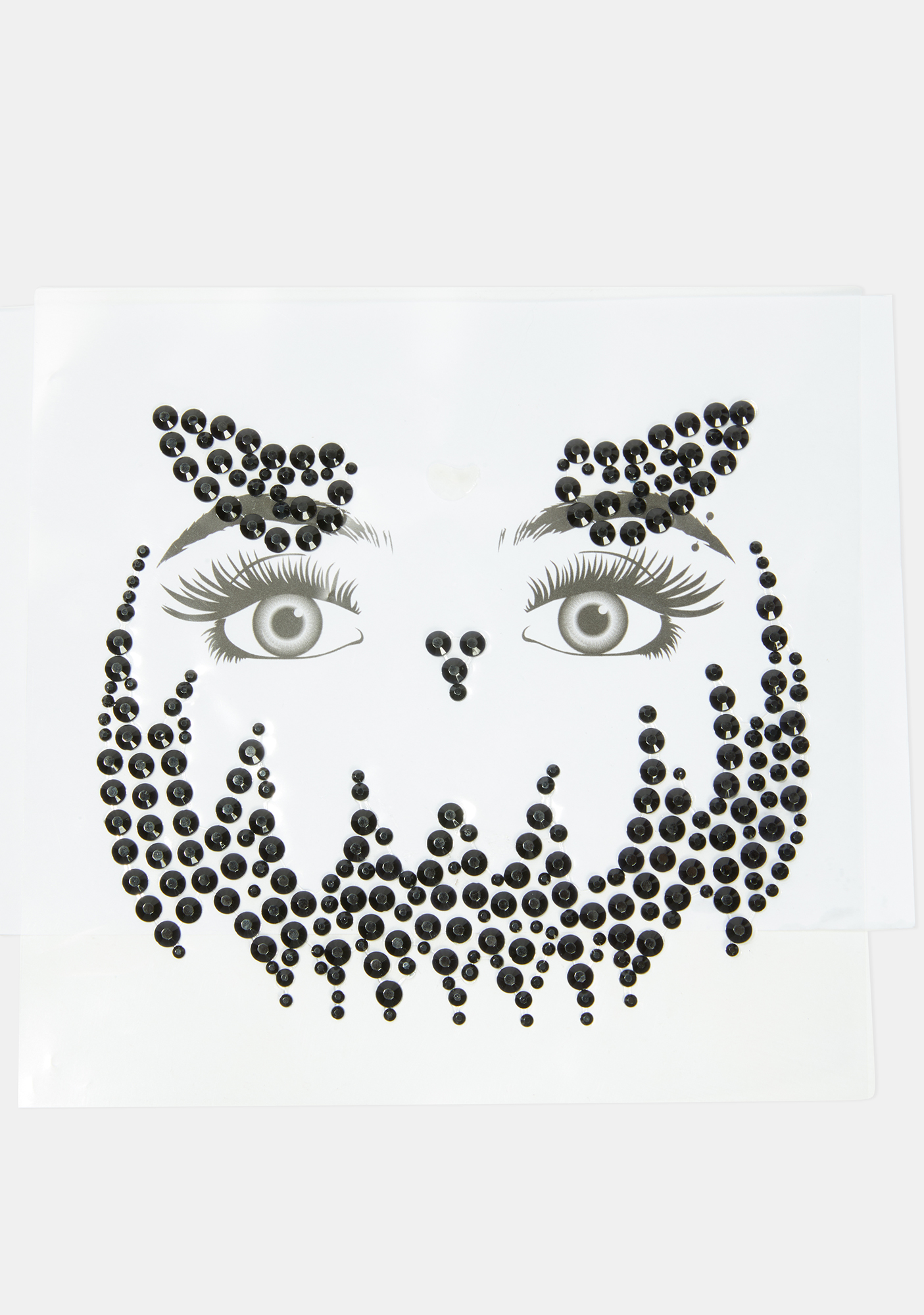 Skull Iridescent Face Gems Black Dolls Kill