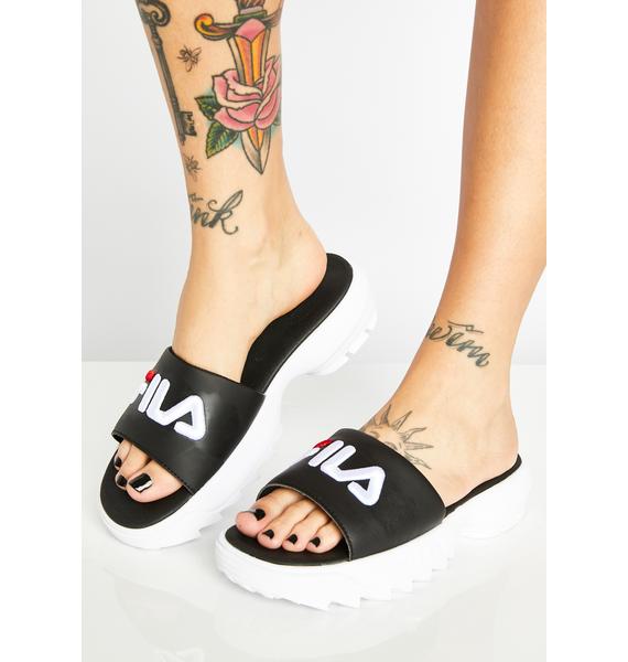 fila disruptor slide sandals