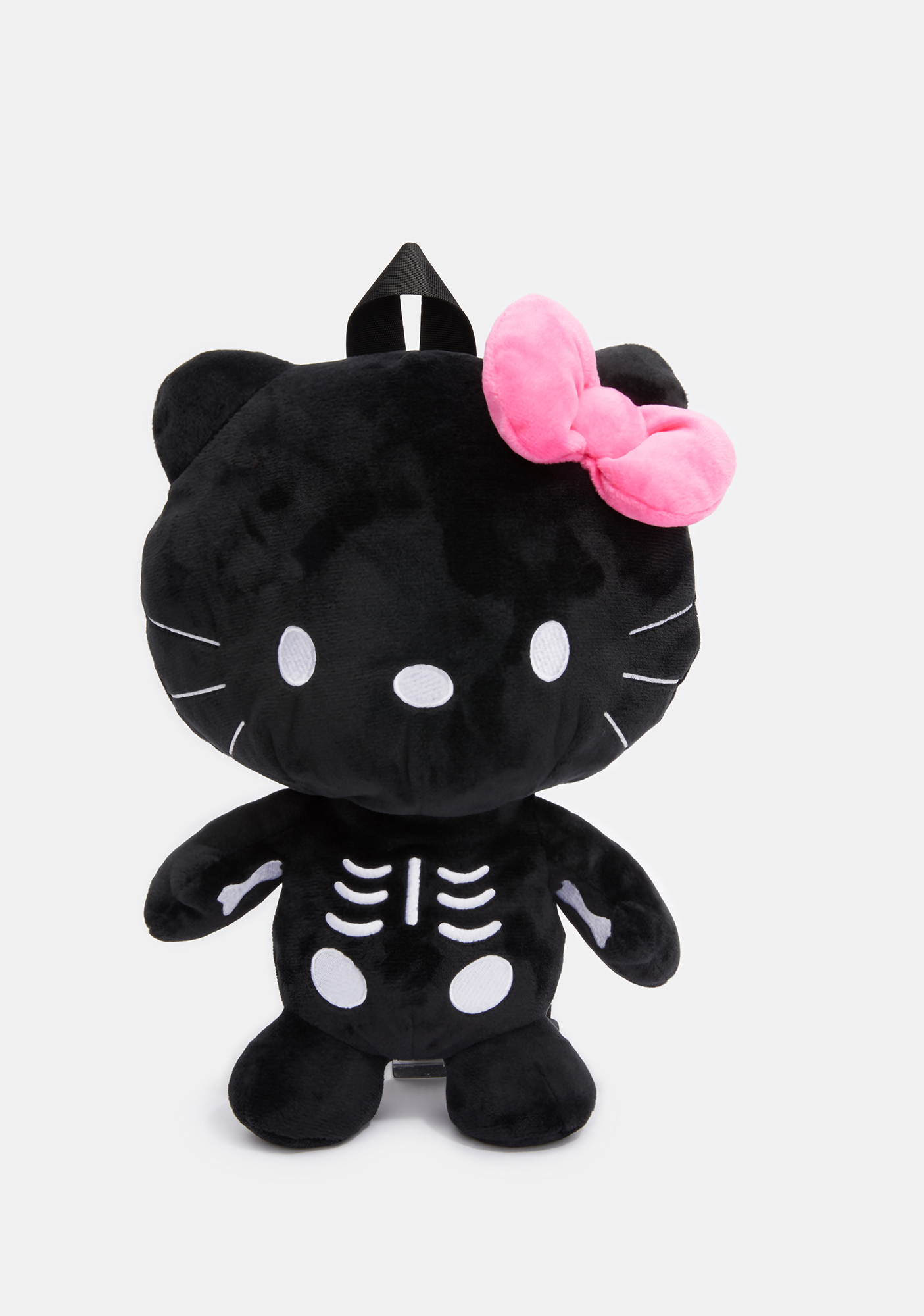 Dolls Kill Hello Kitty Skeleton Plush Backpack Black Dolls Kill