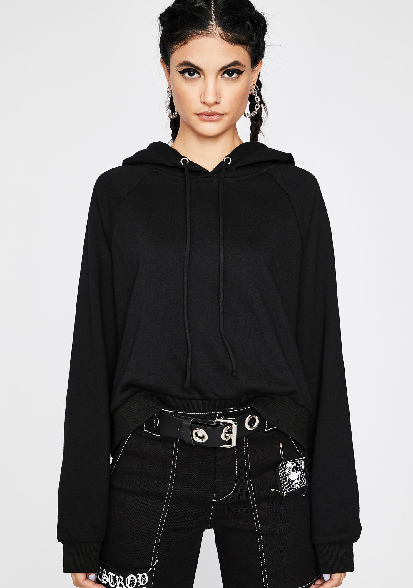 Cut-Out Back Pullover Hoodie | Dolls Kill