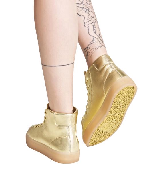 gold light up trainers