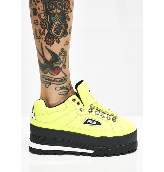 fila black trailblazer wedge trainers