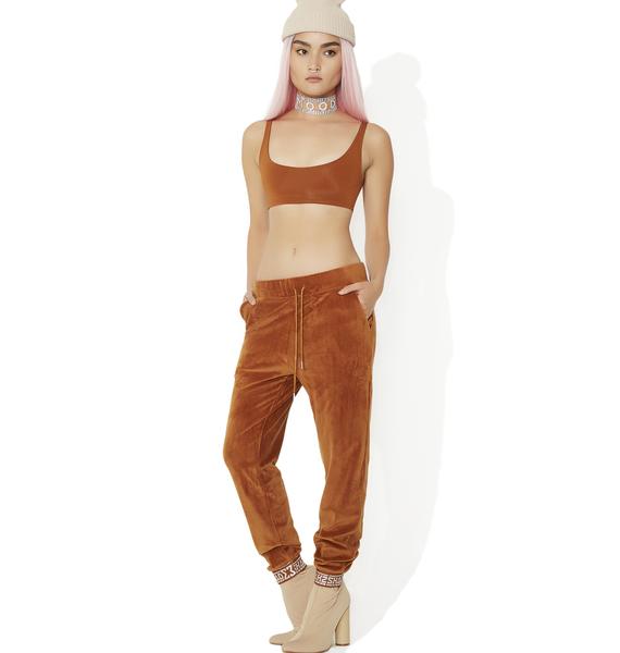 velour skinny joggers