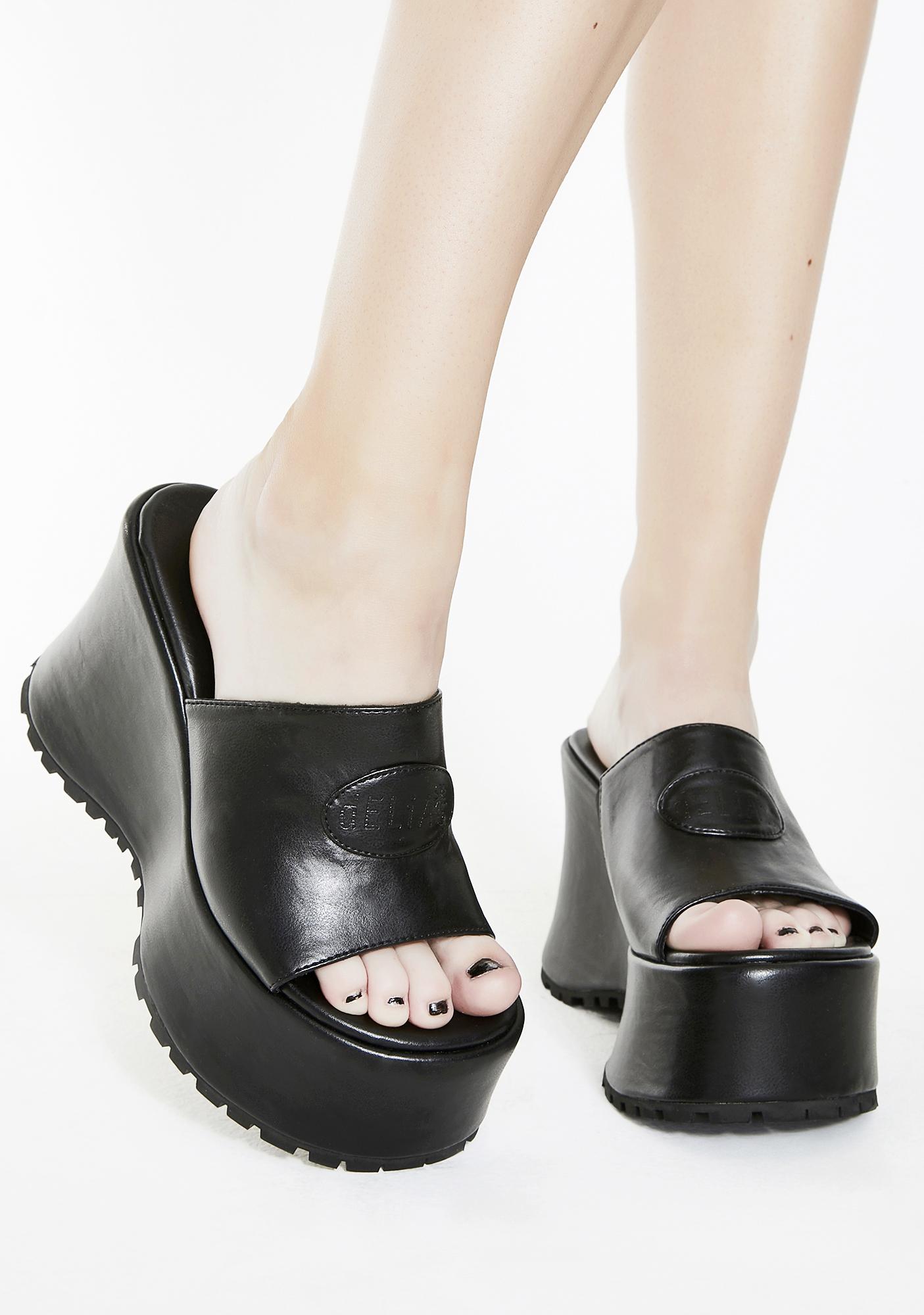 Delias By Dolls Kill Teen Dream Chunky Slides Dolls Kill