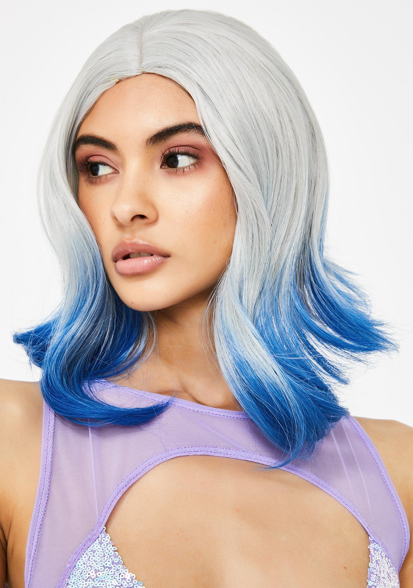 Halloween Mid Length Dip Dye Wig Dolls Kill
