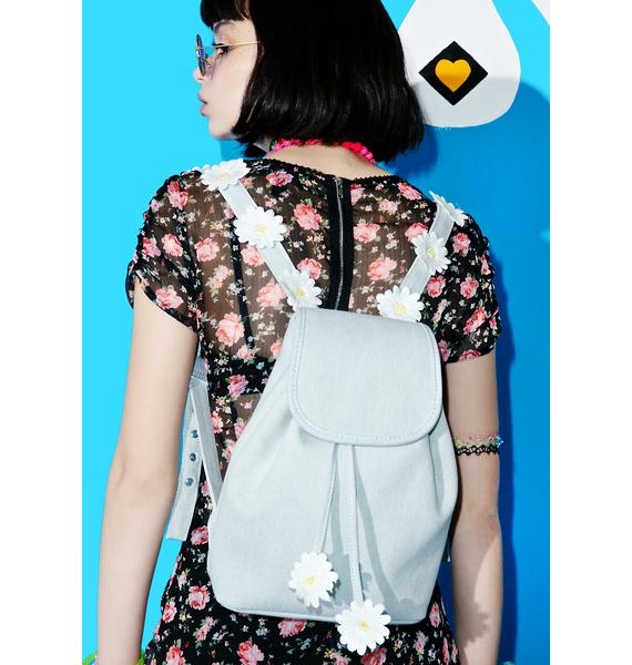 Blue Denim Daisy Satchel Backpack Dolls Kill
