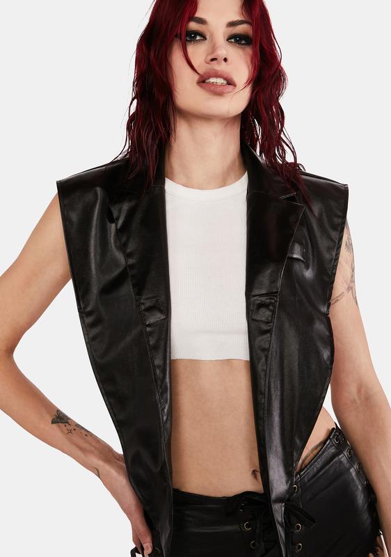 vegan leather vest