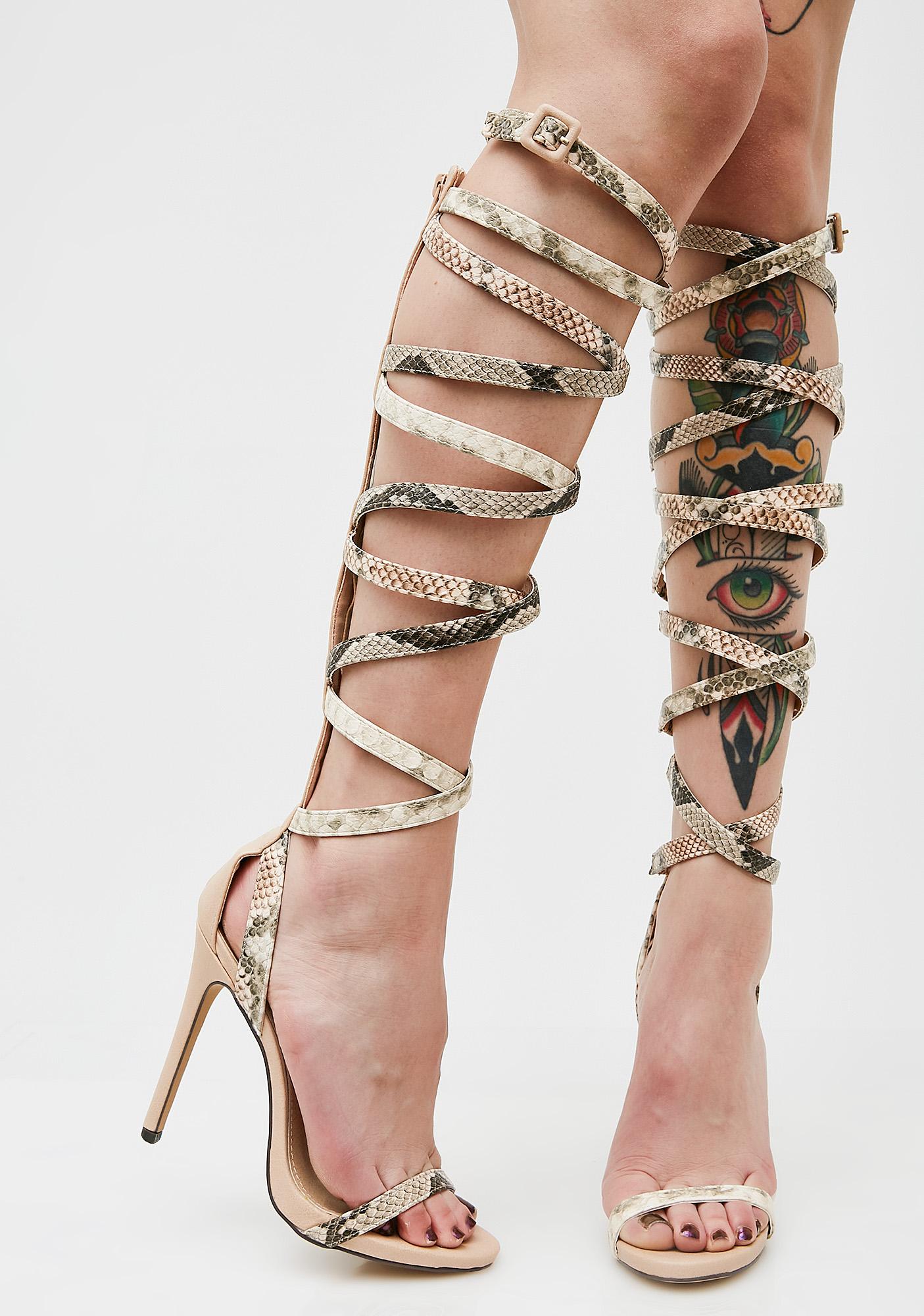 heels that wrap around your leg