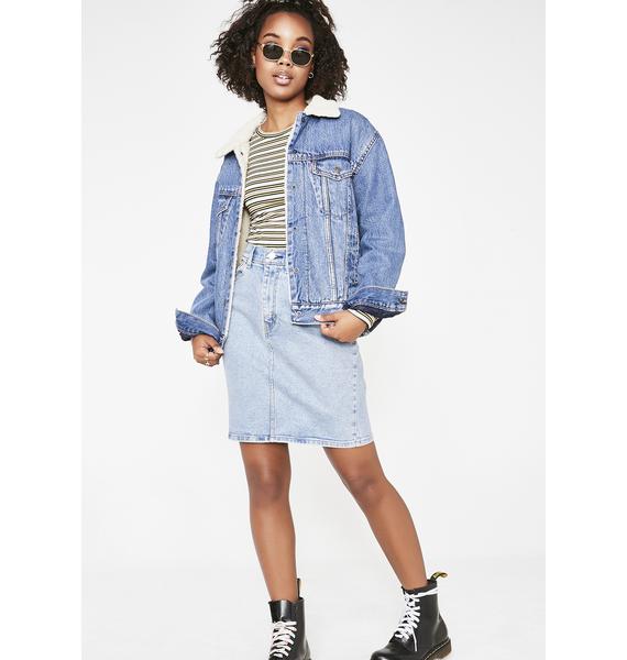 levis core denim skirt