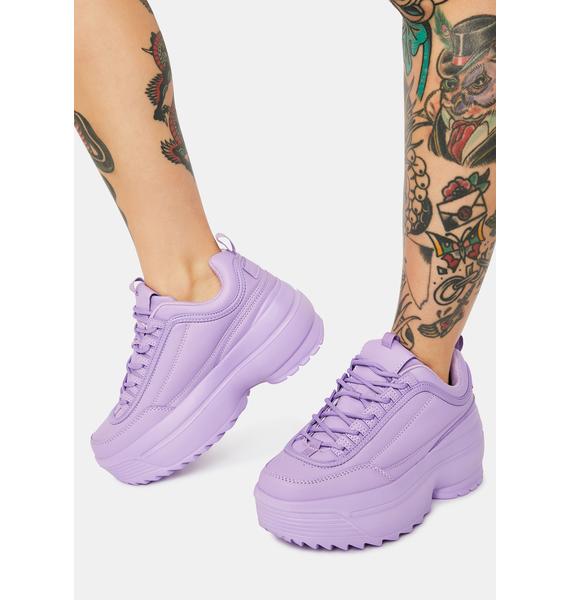 lavender platform sneakers