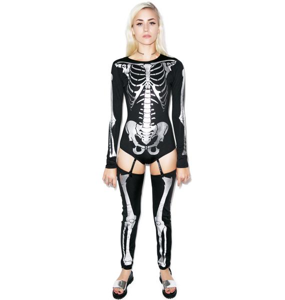 Snazzy Skeleton Costume Dolls Kill