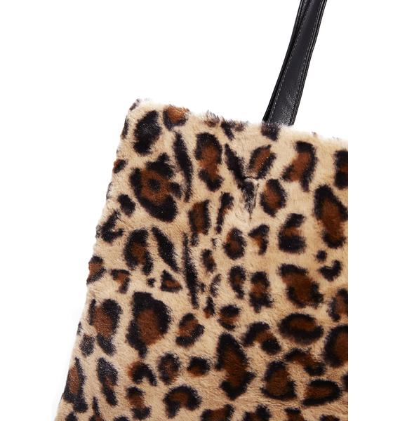 Leopard Printed Faux Fur Bag | Dolls Kill