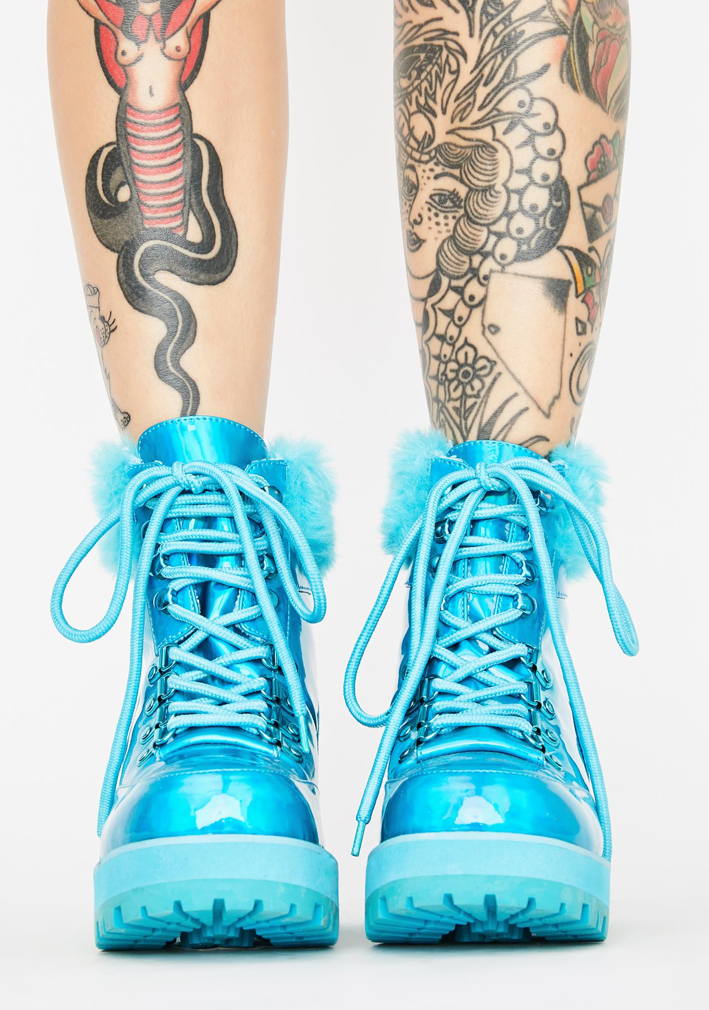 aqua snakeskin boots