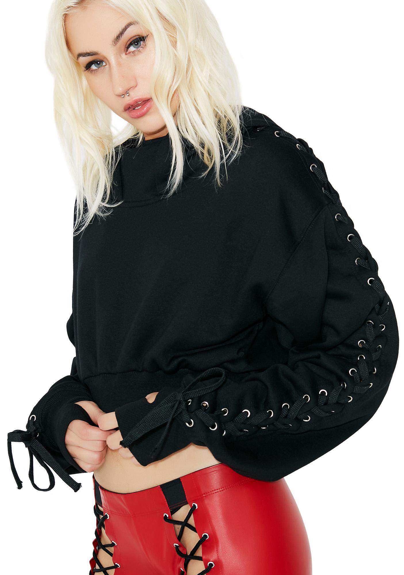Current Mood Holdin' Grudges Cropped Hoodie | Dolls Kill