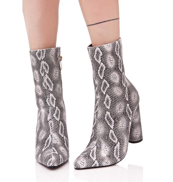 grey python boots