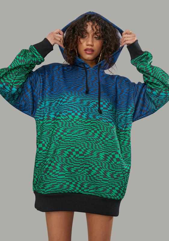 poster print oversized hoodie