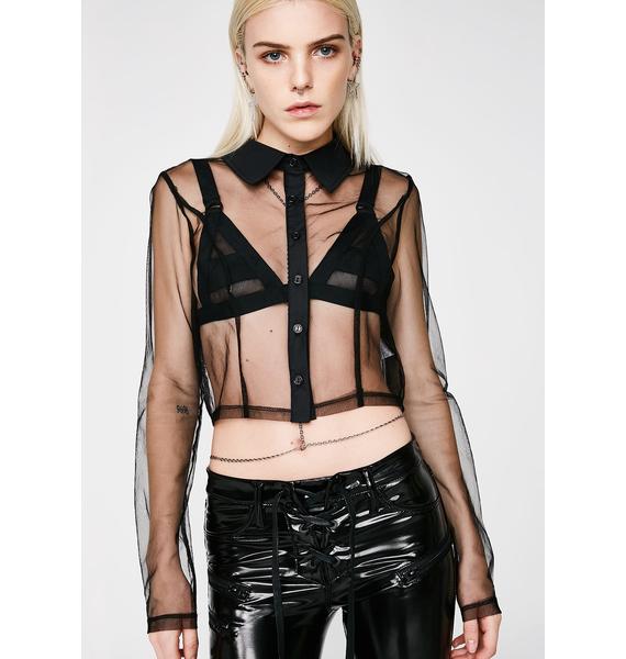 black sheer crop top