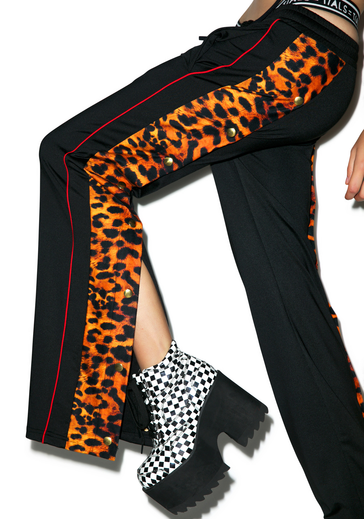 leopard print tracksuit bottoms